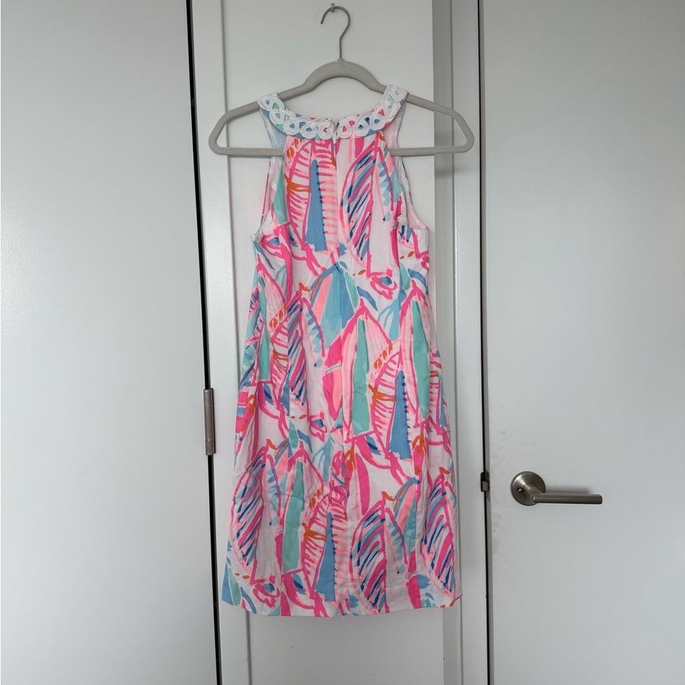 Lilly Pulitzer Multicolor Sailboat Patterned Shift Dress Size 4 - Picture 4 of 8
